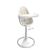Стульчик для кормления Bloom Fresco White в комплекте с вкладышами из экокожи - Coconut white