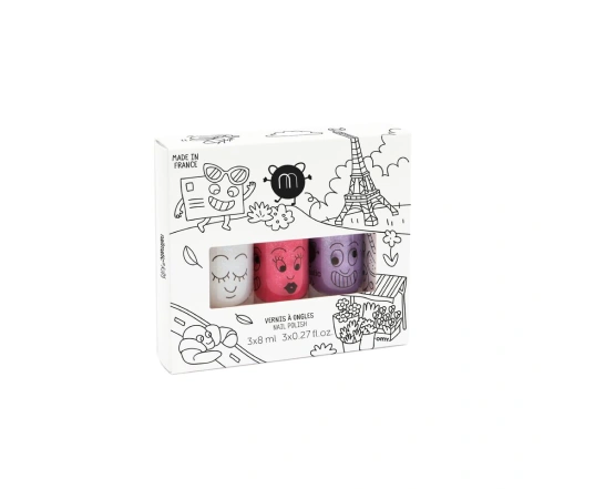 Набор из 3х лаков Nailmatic - SUPER, KITTY, PIGLOU