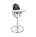 Стульчик для кормления Bloom Fresco Silver в комплекте с вкладышами из экокожи - Midnight black