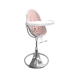 Стульчик для кормления Bloom Fresco Silver в комплекте с вкладышами из экокожи - Rosewater