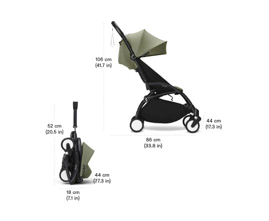 Прогулочная коляска Stokke YOYO³ с 6 месяцев Aqua (шасси Black)