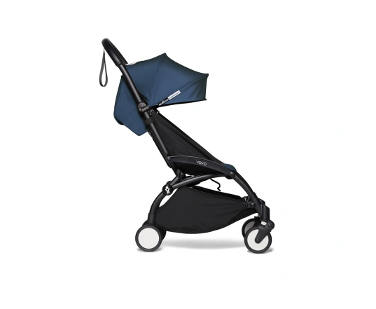 Універсальна коляска 2 в 1 Stokke YOYO³ + люлька Bassinet  BABYZEN Navy Blue/AF Airfrance (шасі Black)