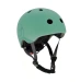 Шолом захисний дитячий Scoot and Ride, сіро-зелений, з ліхтариком, 45-51см