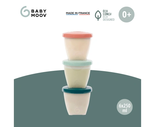 Набор контейнеров для еды Babymoov Biosourced 250ml (x6)