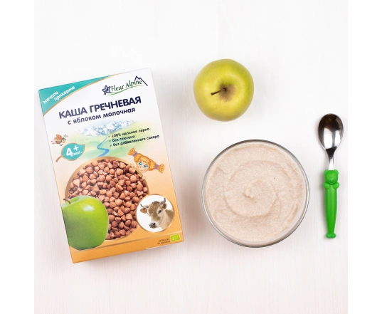 Каша молочна Fleur Alpine Гречана з яблукми 200г.