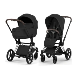 Коляска Cybex PRIAM Style Collection 5.0 - sepia black (шасі Chrome Brown) - изображение