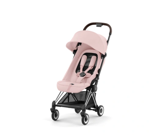 Прогулянкова коляска Cybex Coya Chrome Dark Brown/Peach Pink