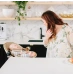 Стільчик для годування Bloom Fresco Rose Gold в комплекті із вставками з екошкіри - Lunar silver