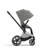 Прогулянкова коляска Cybex Priam Mirage Grey (шасі Chrome Black)