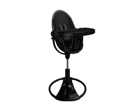 Стульчик для кормления Bloom Fresco Black в комплекте с вкладышами из экокожи - Midnight black