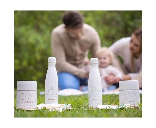 Термобутылочка Miniland Natur bottle bunny