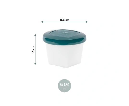 Набор контейнеров для еды Babymoov Biosourced 180ml (x6)