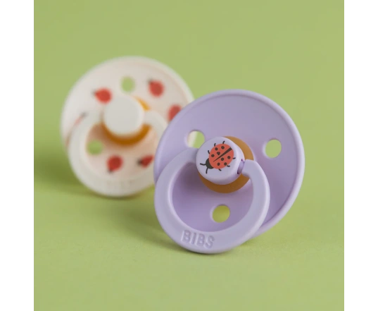 Пустушка BIBS Pacifier Studio Colour Ladybug Latex Size 2 Violet Sky