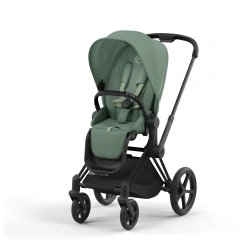 Прогулочная коляска Cybex PRIAM - leaf green (шасси Matt Black) - изображение