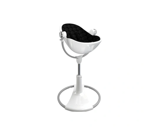 Стульчик для кормления Bloom Fresco White в комплекте с хлопковыми вкладышами - Midnight Black