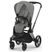 Коляска Cybex Priam 2 в 1 - люлька Peach Pink + прогулянка Mirage Grey + шасі Matt Black