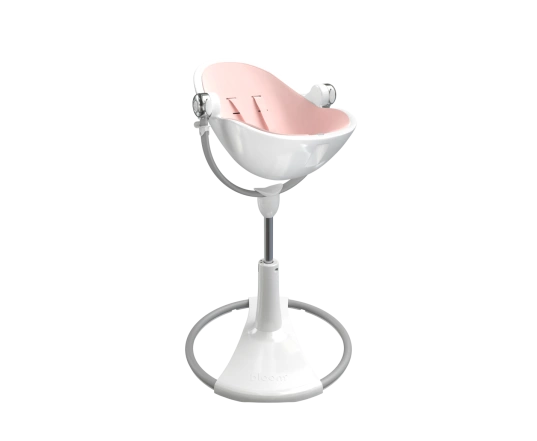 Стульчик для кормления Bloom Fresco White в комплекте с вкладышами из экокожи - Rosewater