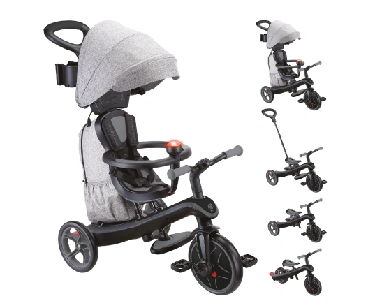Велосипед дитячий GLOBBER серії EXPLORER TRIKE 4в1 DELUXE PLAY - Чорно-сірий