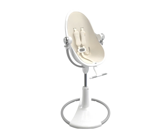 Стульчик для кормления Bloom Fresco White в комплекте с вкладышами из экокожи - Coconut white