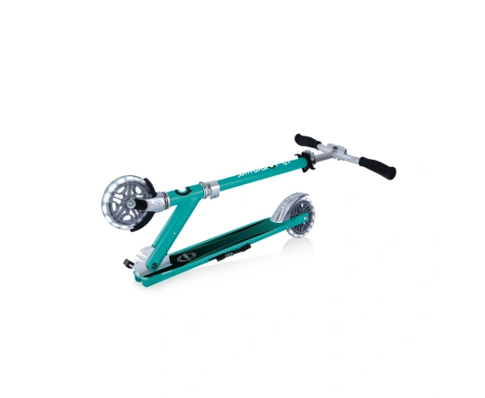 Самокат GLOBBER серії FLOW ELEMENT LIGHTS, нефритовий, колеса з підсвіткою, до 100кг, 5+, 2 колеса