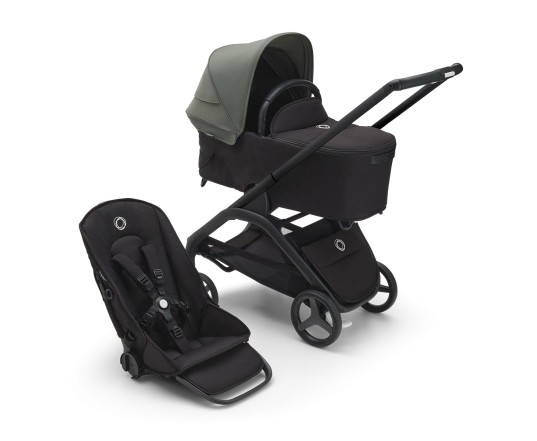 Универсальная коляска 2в1 Bugaboo DRAGONFLY - black/midnight black forest green