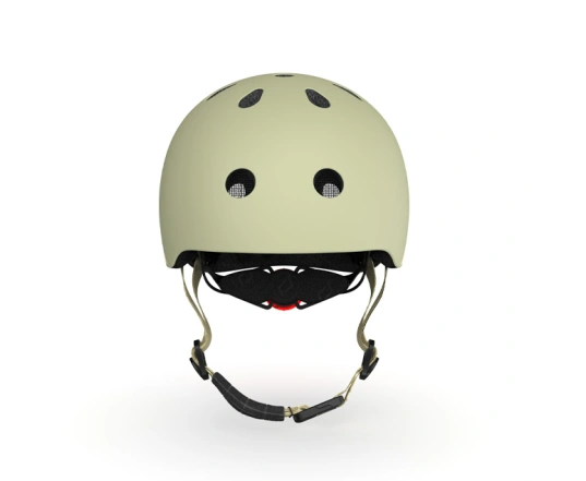 Шолом захисний дитячий Scoot and Ride, оливковий, з ліхтариком, 45-51см