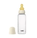 Пляшечка для годування BIBS Baby Round Silicone 270 мл середній потік Ivory