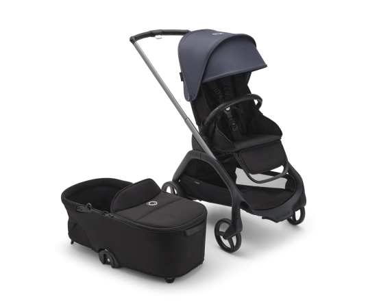 Универсальная коляска 2в1 Bugaboo DRAGONFLY - black/grey melange stormy blue