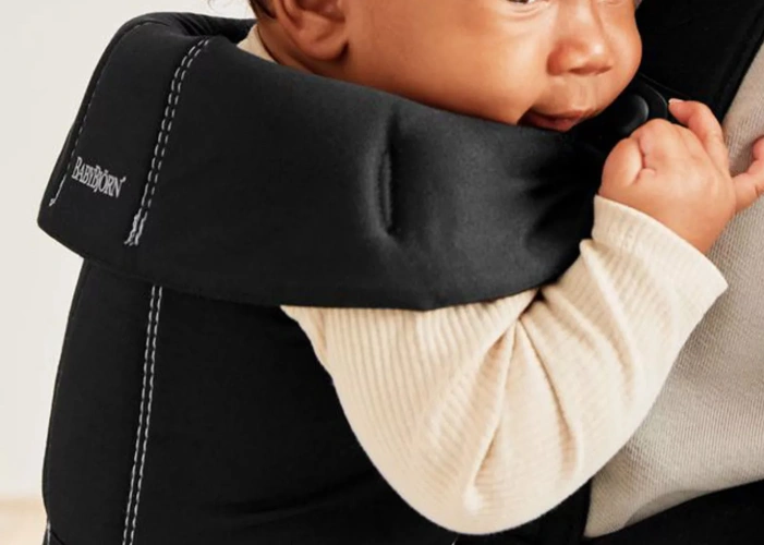Купити Рюкзак-кенгуру Bebé Mini BabyBjörn (тканина 3Д трикотаж) - Бежевий з доставкою по Україні | KIDSLINE-47 - зображення