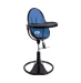 Стульчик для кормления Bloom Fresco Black в комплекте с вкладышами из экокожи - Riviera blue