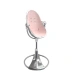 Стульчик для кормления Bloom Fresco Silver в комплекте с хлопковыми вкладышами - Blush pink
