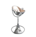 Стульчик для кормления Bloom Fresco Silver в комплекте с вкладышами из экокожи - Rose Gold