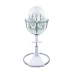 Стульчик для кормления Bloom Fresco White в комплекте с вкладышами из экокожи - Lunar silver