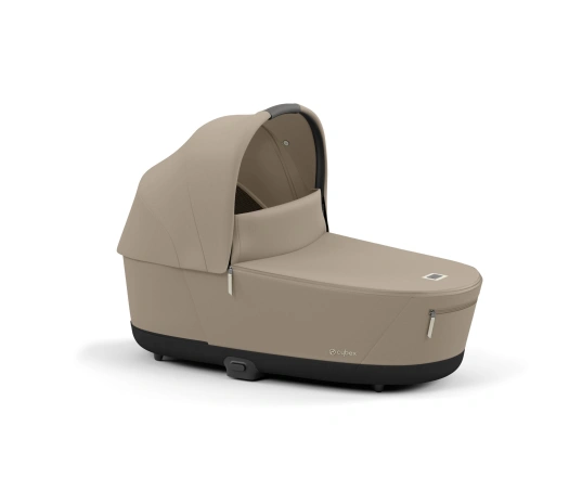 Коляска Cybex Priam 2 в 1 - люлька Cozy Beige + прогулка Sepia Black + шасси Rose Gold
