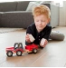 Червоний трактор з причепом і двома копицями сіна New Classic Toys