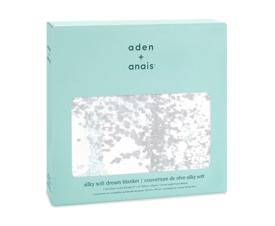 Ковдра з бамбукового мусліну ADEN+ANAIS Metallic skylight birch (120*120см)