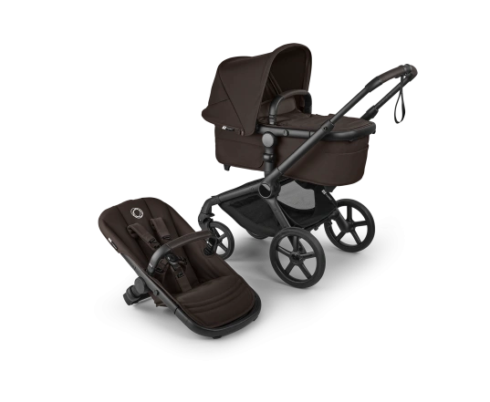Универсальная коляска 2в1 Bugaboo FOX 5 RENEW - black/cocoa brown-cocoa brown