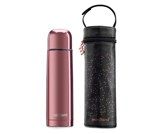 Термос для рідин рожеве золото + термосумка Miniland Deluxe Thermos Rose 500ML