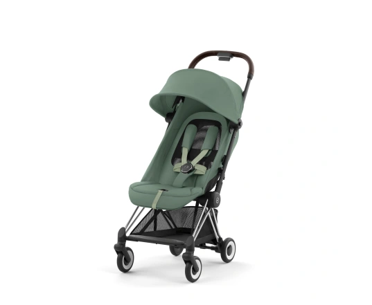 Прогулочная коляска Cybex Coya Chrome Dark Brown/Leaf Green