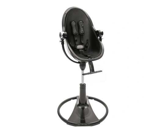 Стульчик для кормления Bloom Fresco Black в комплекте с вкладышами из экокожи - Midnight black