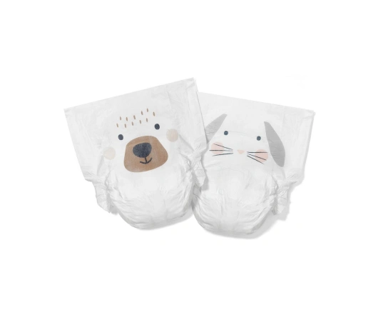 Еко підгузки KIT&KIN розмір 3 (34 шт/уп), 6-10 кг, Кролик/Ведмідь