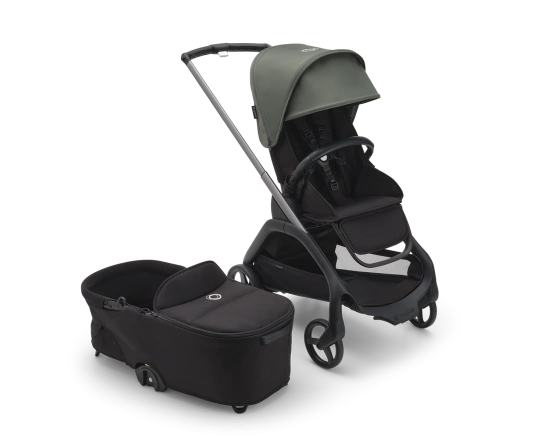 Универсальная коляска 2в1 Bugaboo DRAGONFLY - black/grey melange forest green