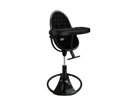 Стульчик для кормления Bloom Fresco Black в комплекте с хлопковыми вкладышами - Midnight black