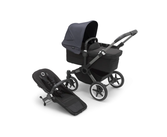Універсальна коляска 2в1 Bugaboo Donkey5 Mono Stormy blue/Midnight black-Grey mélange