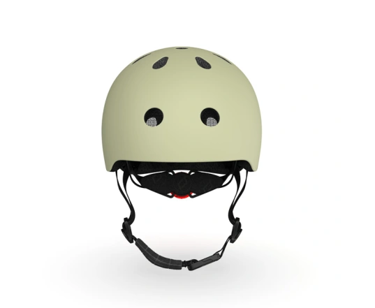 Шолом захисний дитячий Scoot and Ride, оливковий, з ліхтариком, 51-55см