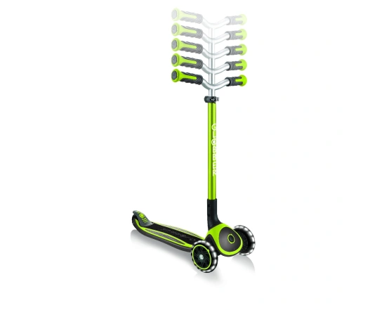 Самокат GLOBBER серії MASTER LIGHTS зелений, колеса з підсвіткою, 50кг, 4+