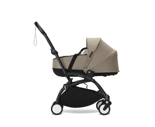 Универсальная коляска 2 в 1 с люлькой newborn shell Stokke YOYO³ Taupe (шасси Black)