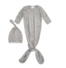 Подарунковий набір Aden + Anais спальник з трикотажного мусліну + шапочка heather grey