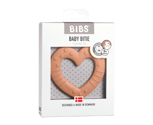 Іграшка - прорізувач BIBS Baby Bitie Heart Peach