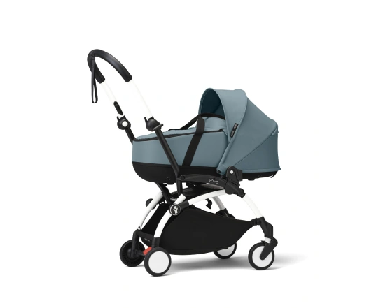 Универсальная коляска 2 в 1 с люлькой newborn shell Stokke YOYO³ Aqua (шасси  White)